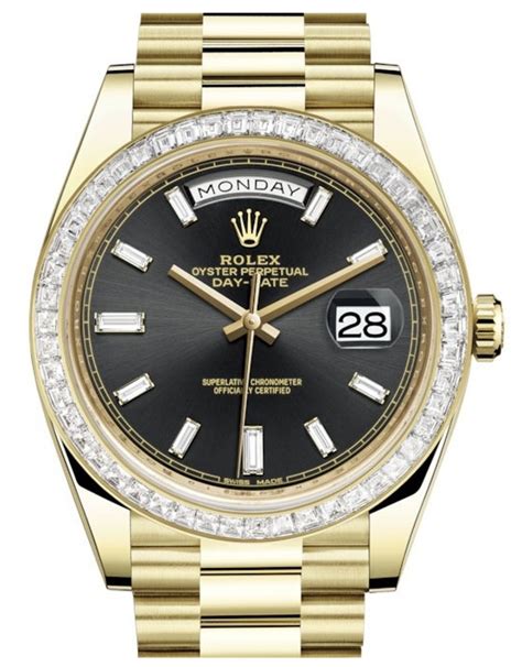 rolex day date black face replica|rolex day date silver dial.